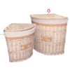 Cestone Medio Angolare In Vimini Naturale Linea Eric